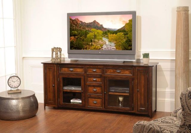 Urban Collections by Yutzy Woodworking Hudson Asbury/Retreat Cherry Entertainment Console-2