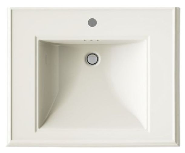 Kohler Memoirs® Classic Biscuit 27.25" Rectangular Pedestal Bathroom Sink-4