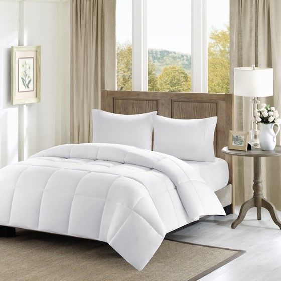 Olliix by Madison Park Winfield White Full/Queen Comforter-1