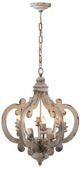 A & B Home White Baroda 6-Light Chandelier-0