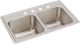 Elkay Lustertone® Classic Lustrous Satin 29" x 18" x 10" 4-Hole Equal Double Bowl Drop-In Sink-0