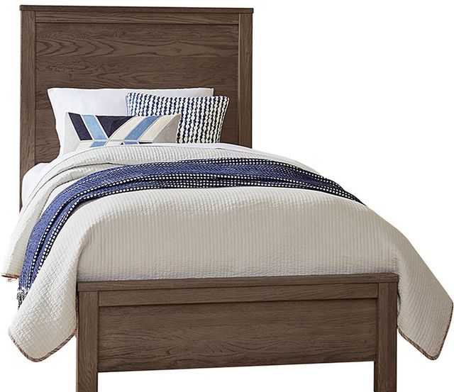Vaughan-Bassett Fundamentals Gray Twin Panel Bed-0