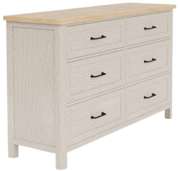 Riverside Furniture Glenndale Aged White/Wheat Dresser-0