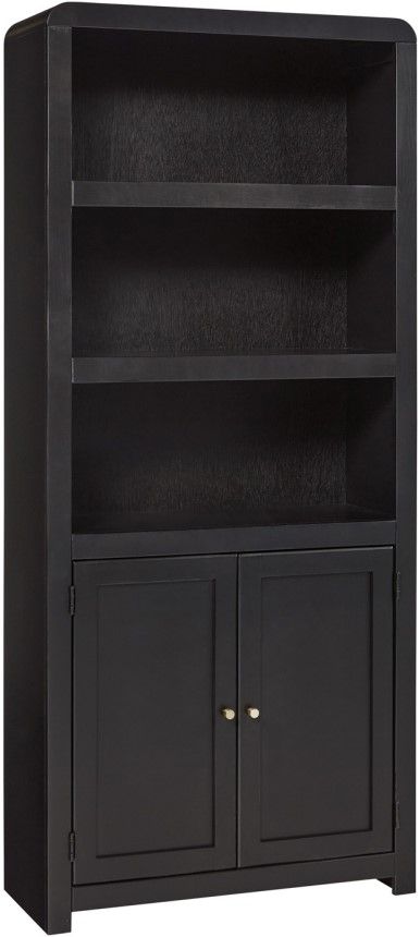aspenhome® Taylor Black 2-Door 74" Bookcase-0