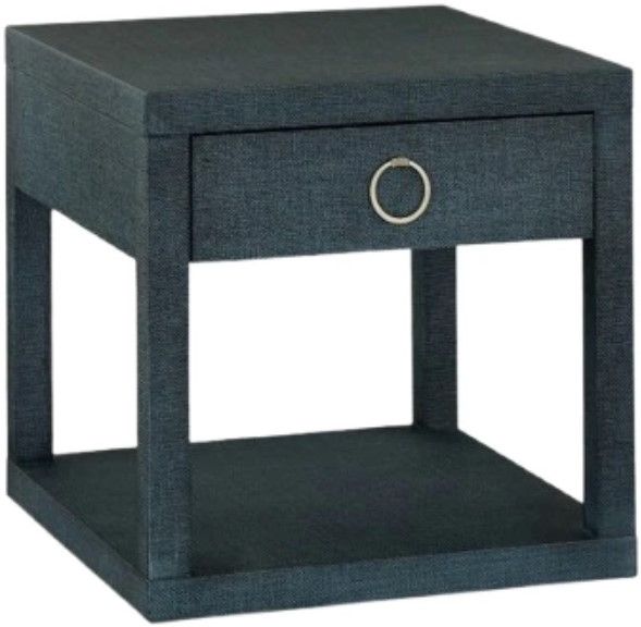 Bassett® Furniture Ventura Raffia Pacific Blue End Table-2