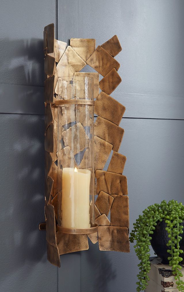 Signature Design by Ashley® Jailene Antique Gold Wall Sconce-3