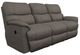 La-Z-Boy® Trouper Gray Leather Manual Reclining Sofa-0
