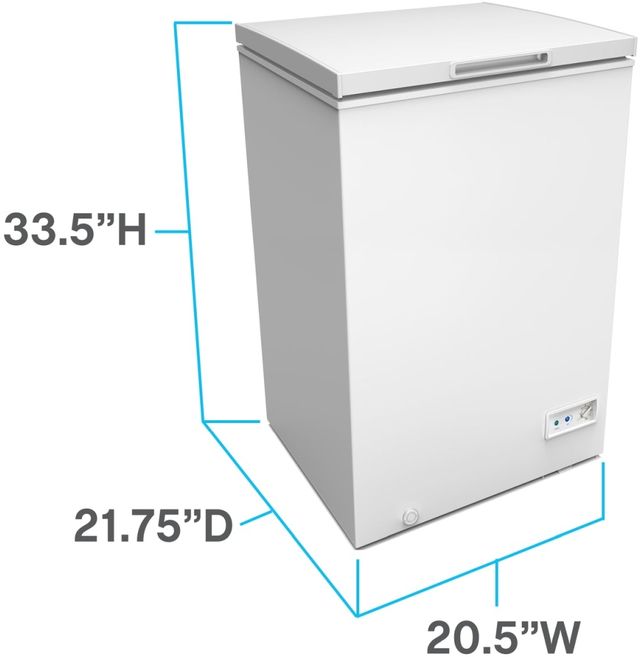 Avanti® 20" 3.5 Cu. Ft. White Chest Freezer-3