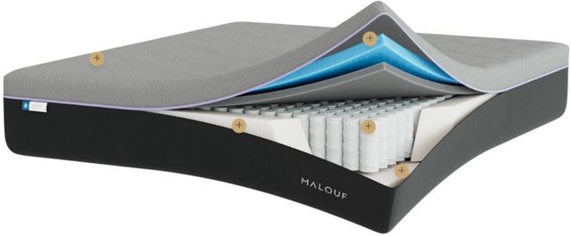 Malouf™ Polaris 12" Hybrid Medium Tight Top Full Mattress in a Box-2