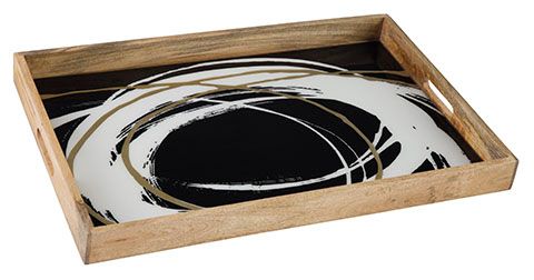 Signature Design by Ashley® Rhyslen Black/White/Gold Tray-0