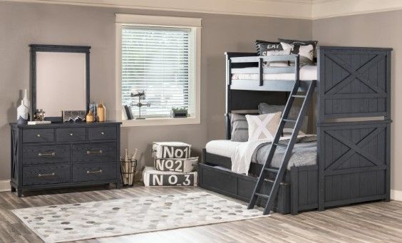 Legacy Classic Flatiron Midnight Youth Twin/Twin Bunk Bed-1