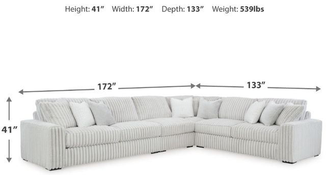 Signature Design by Ashley® Stupendous 4-Piece Alloy Sectional Sofa-2