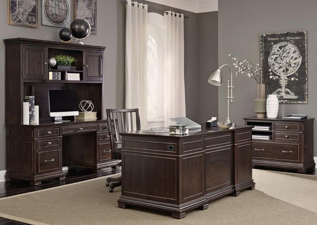 aspenhome® Weston Brown Ale 66" Executive Desk-1