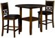 New Classic® Home Furnishings Gia 3-Piece Black/Brown Counter Dining Set-0