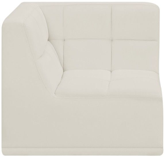 Meridian Furniture Relax Cream Upholstered Modular Corner Chair-1