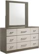 Coaster® Fenwick Almond/Gray Oak Dresser and Mirror-0