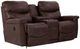 La-Z-Boy® James Walnut Leather Manual Reclining Loveseat with Console-0