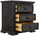 International Furniture Direct Terra Dark Black Nightstand-4