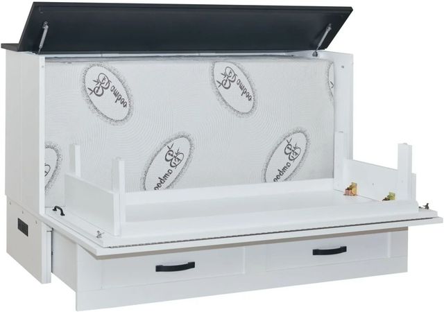 CabinetBed Inc.™ Elite Barn Black/White Folding Queen Bed-3