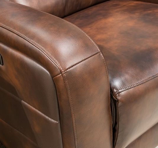 Signature Design by Ashley® Gruaro Storm Leather Power Swivel Rocker Recliner-4