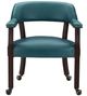 Steve Silver Co. Tournament Cherry/Teal Arm Chair with Casters-1