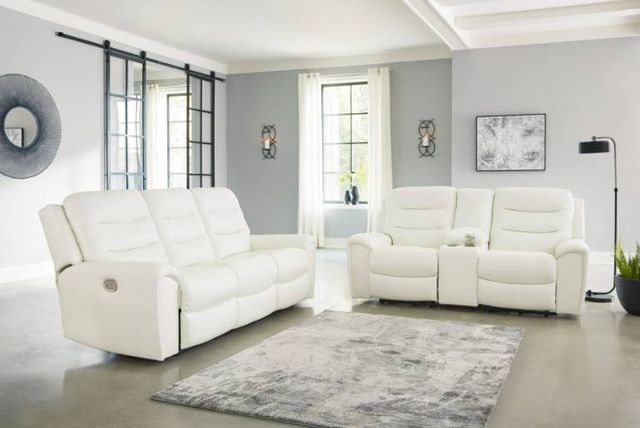 Signature Design by Ashley® Warlin 2-Piece White Living Room Set-3