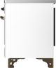 Ilve® Majestic III 36" White Pro Style Induction Range with Solid Door and Burnished Trim-3