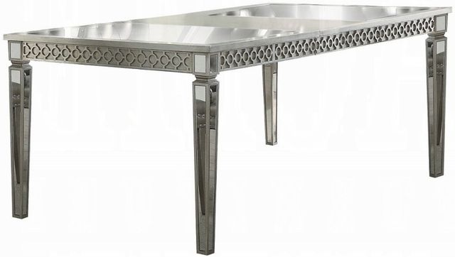 ACME Furniture Kacela Mirrored Dining Table with Champagne Frame-0