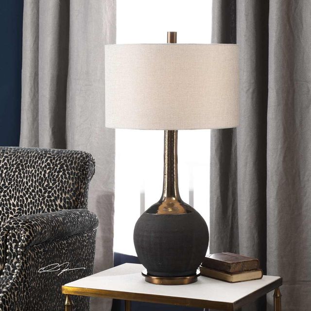 Uttermost® Arnav Matte Black Table Lamp-1