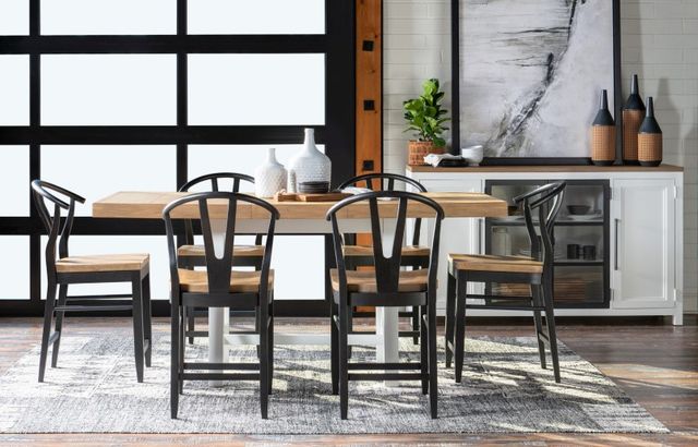 Legacy Classic Franklin Aged Black Wishbone Back Counter Stool-2