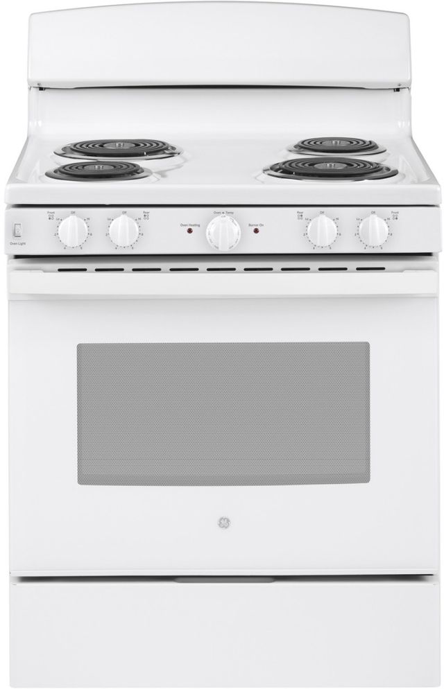OUT OF BOX GE® 30" White Freestanding Electric Range-2