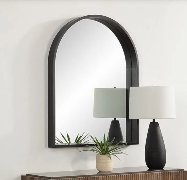 Renwil® Cove Matte Black Accent Mirror-4