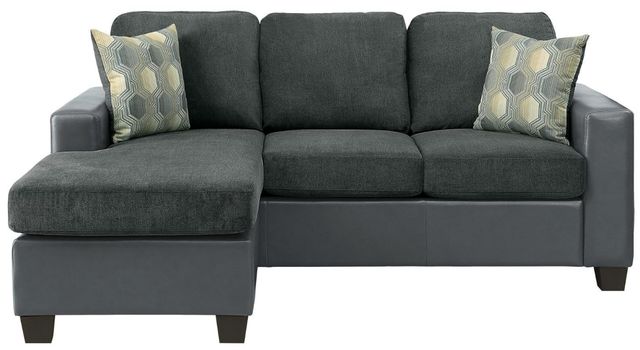 Mazin Furniture Slater 2-Piece Gray Reversible Sofa Chaise Sectional-2