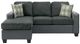 Mazin Furniture Slater 2-Piece Gray Reversible Sofa Chaise Sectional-2