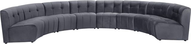Meridian Furniture Limitless 8-Piece Grey Velvet Modular Sectional-0