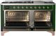 Ilve® Majestic III 60" Emerald Green Pro Style Dual Fuel Natural Gas Range with Solid Door and Copper Trim-4