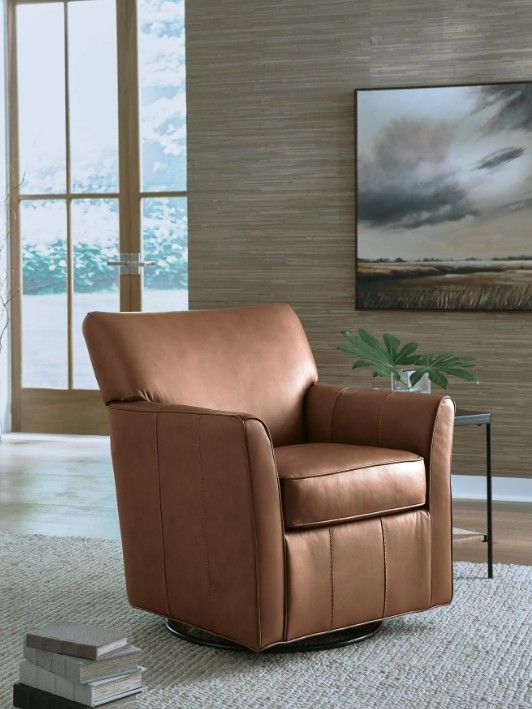 Signature Design by Ashley® Braydunn Caramel Swivel Glider Accent Chair-1