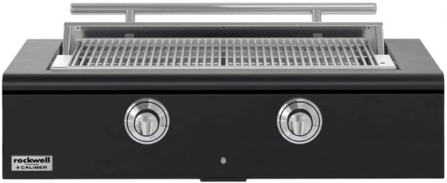 Caliber™ Rockwell Social 2-Burner Matte Black Built-In Liquid Propane Grill with Polished Chrome Hardware-0