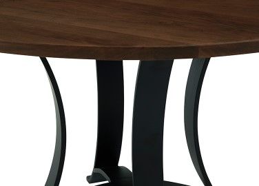 Artisan & Post by Vaughan-Bassett Crafted Cherry Dining by Ben & Erin Napier Dark 48" Round Table with Black Base-2