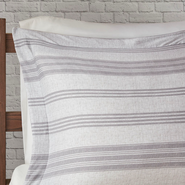 Olliix by Urban Habitat Cole Grey Full/Queen Stripe Ultra Soft Cotton Blend Jersey Knit Comforter Set-2
