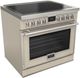 Fulgor Milano® Evoque 400 Series 36” Glossy Ivory Pro Style Induction Range with Chrome Trim-0