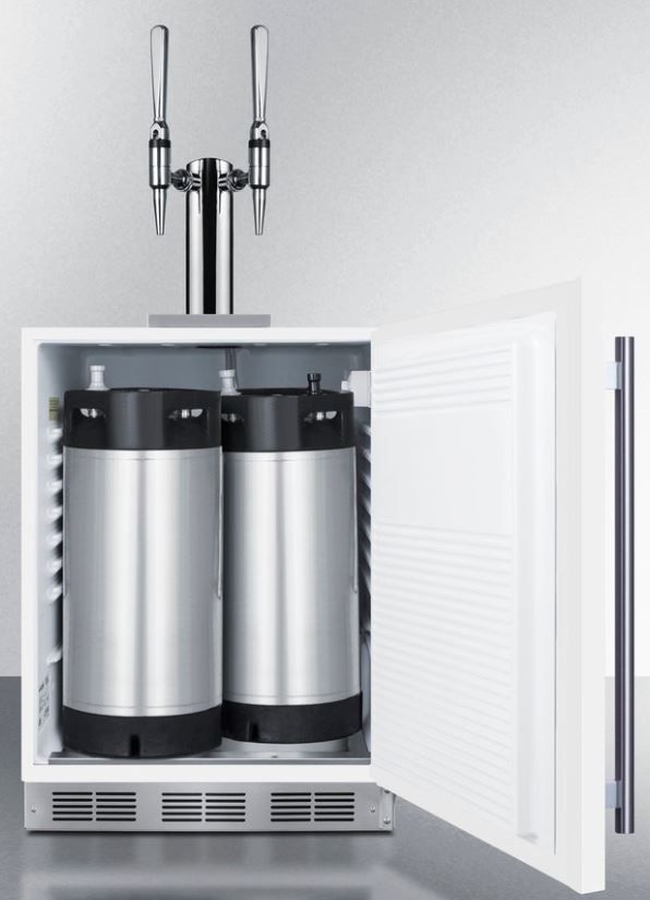 Summit® Commercial 24" White Built In Nitro-Infused Coffee Kegerator-1