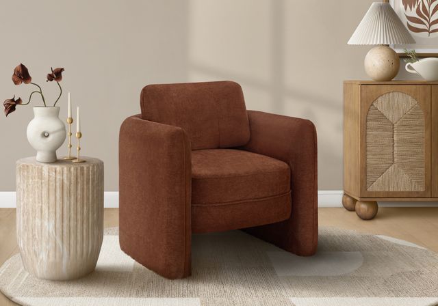 Monarch Specialties Inc. Terracotta 32" Fully Upholstered Accent Chair-1