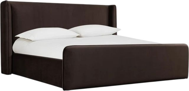 Modus Furniture Bacall Cola California King Upholstered Wingback Platform Bed-0