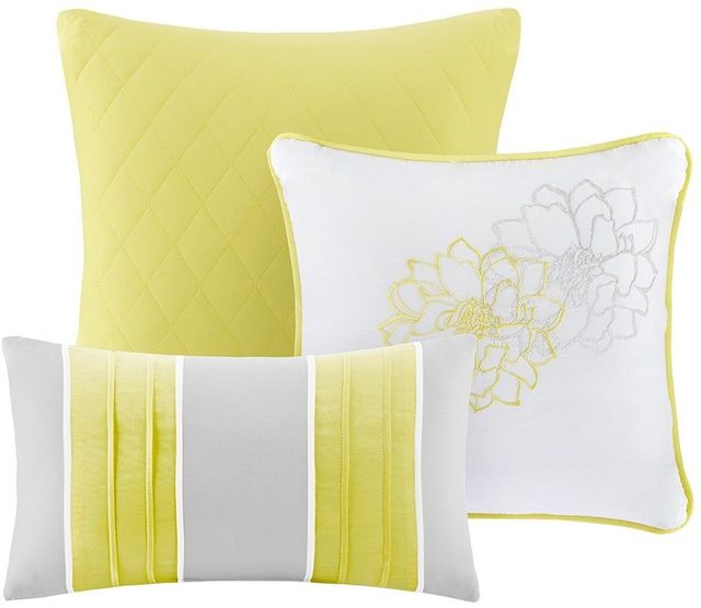 Olliix by Madison Park Lola Yellow King Comforter Set-2