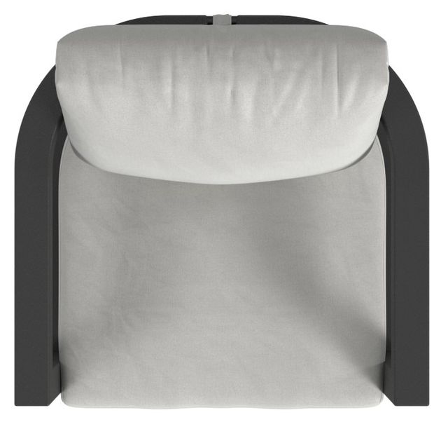 Sunset West Malibu Matte Coal Aluminum Swivel Outdoor Club Chair with Cast Silver Cushion-4