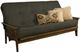 Kodiak Furniture Tucson Linen Charcoal/Rustic Walnut Queen Futon with Mattress-0