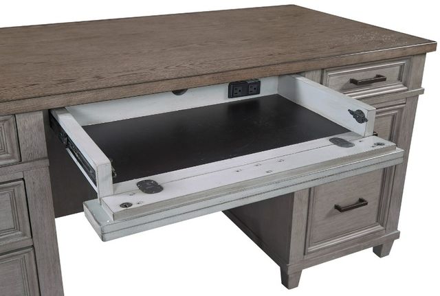 aspenhome® Caraway Aged Slate 66" Executive Desk-2