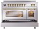 Ilve® Nostalgie II Series 48" Stainless Steel Pro Style Induction Range-4