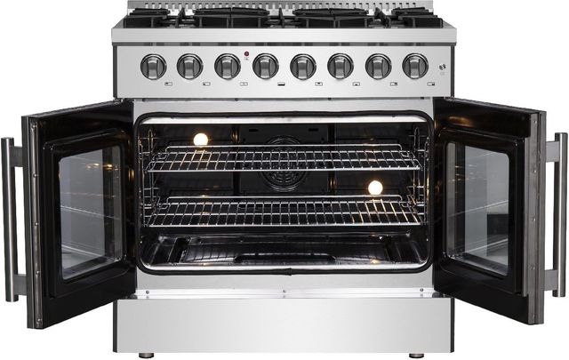 FORNO® Galiano 36" Stainless Steel Pro Style Dual Fuel Range-2